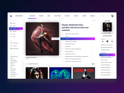 Redesign Music Player design itunes music player sound ui ux