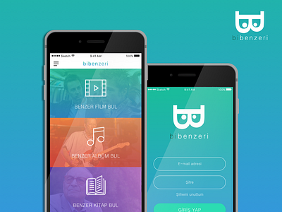 BiBenzeri App iOS UI&UX Mobile Design app book ios mobile movie music similar