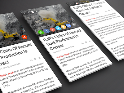 Article Details app article article details detail screen mobile news news point share times of india ui