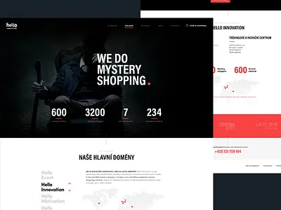 Hello Innovation Redesign black design minimalism modern mystery ui uidesign ux uxdesign webdesign