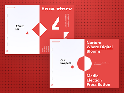 Digital agency ... two pages amazing colors design landingpage simple webdesign work