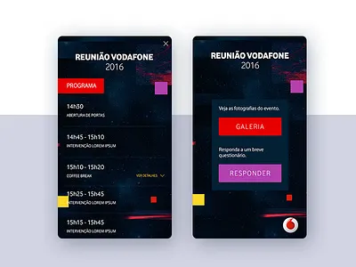 Vodafone | RAC • UI Design & UX android app experience innovation interactive interface ios meeting mobile ui user interface ux