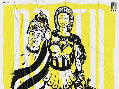 N A S T Y election grafiti hillary illustration nasty vector