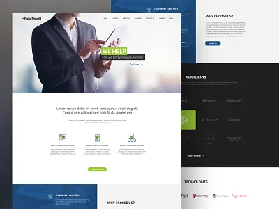 Fusionthought Website Redesign creative information technology company innovative landing page layout minimal website