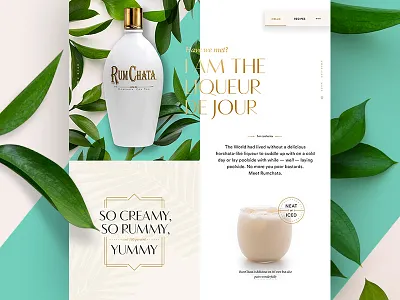 RumChata Early Concept alcohol botanical cocktail deco floral gold liquor pastel pattern