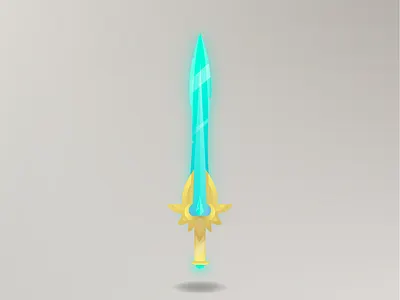 Elven Fantasy sword fantasy glow gradient illustration light rpg sword