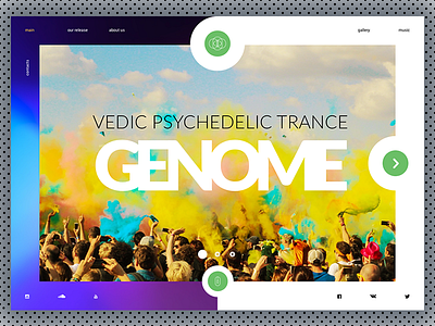 GENOME design dj interface landing ui ux web