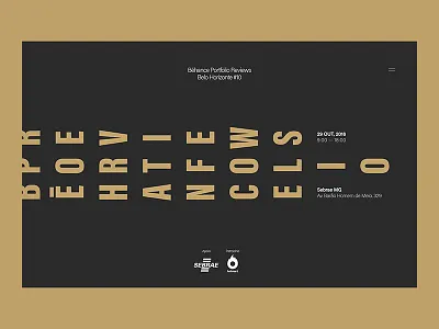 Behance Portfolio Reviews #10 - Site - Home behance belo horizonte brazil design event graphic interactive portfolio reviews talk ui web