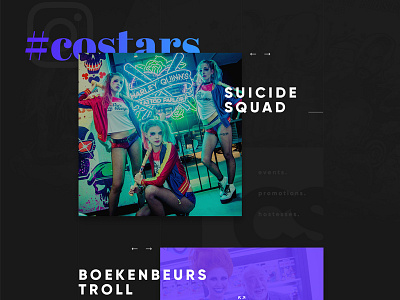 CoStars Home Page Design events hostesses promotion