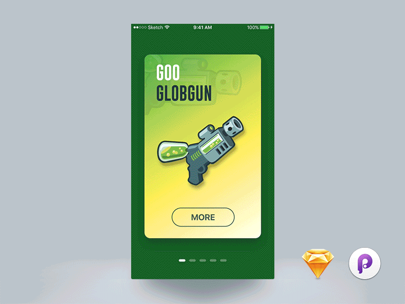 Game Weapon - Parallax Effect animation game iphone mobile game parallax principle ui walkthrough weapon