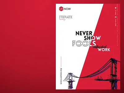 UxNow16 app conference design grid interaction iterate lines mobile purple ux website