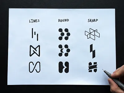 H mark exploration. brand design branding drawing h icon identity design logo design logomark mark sketch