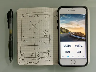 Workout activity summary (free download) 041 calories dashboard exercise fitness goals health outdoors sketch tracking wireframe workout