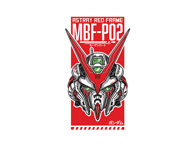 Fanart Astray Red Frame artwork astray design fanart gundam hobby illustration mecha robotic vector