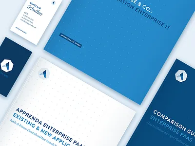 Apprenda Marketing Materials apprenda blue branding collateral marketing