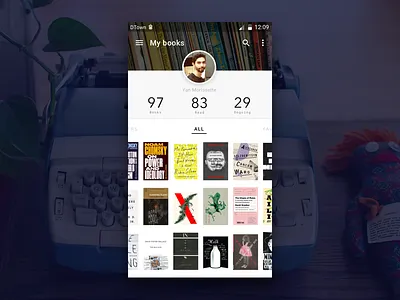 Book App android app book daily ui daily ui 006 ebook material mobile ui user profile ux