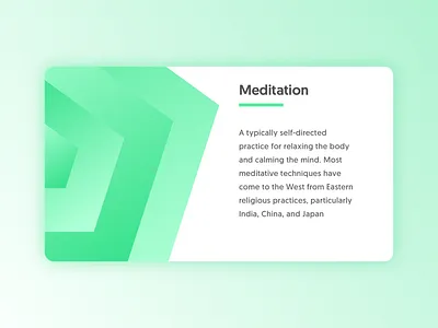Meditation abstract card meditation ui
