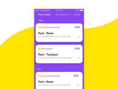 Locomotik app cards colors flow ios mobileapp slider uidesign