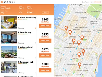 Hotel Search Exploration airbnb daily ui hotel hotel search principle protoype sketch ui user experience ux