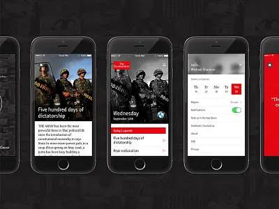 The Economist Espresso app button design mobile ui ux