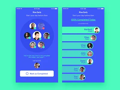 Habbit app design friends goal habit ios ui