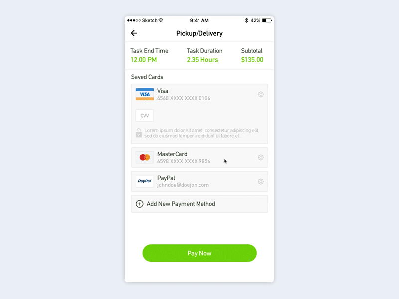 Payment - Micro Interactions animated card credit card gif interaction micro interaction pay pay now payment