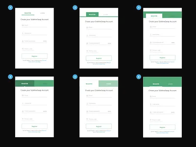 tabs inside a modal login material minimalistic modal registration tab ui ux