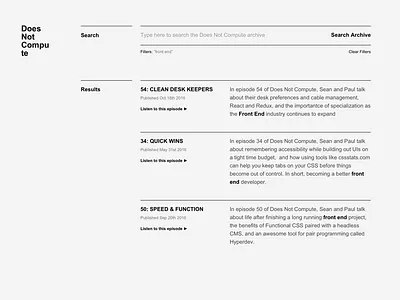 Swiss Results: Does Not Compute arial black minimal results search simple swiss system fonts