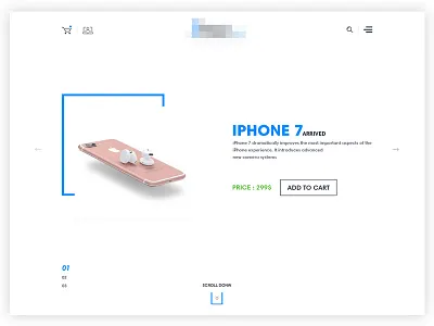 Ecommecre Homepage cart design ecommerce feature header search shop site slider ui ux web