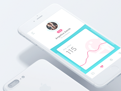 Fitness Tracker App activity application cards fitness graph health navigation running sport statistics tracker workout