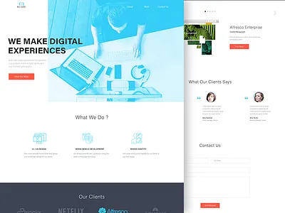 Blue Gate landing page web agency