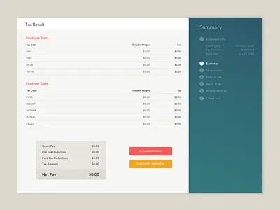 Tax Calculator App app branding calculator card dashboard design material ui ux website
