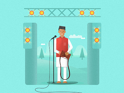 Jagar Samraat Preetam Bharatwan illustration hills music pahadi show uttarakhand