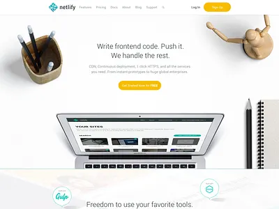 Landing Hero Concept (A/B Test) airy clean desk hero landing laptop light marketing simple skeuomorphic space test