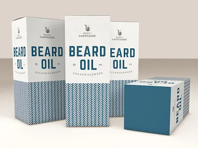 MC Beard Products beard beauty care cosmetics herringbone men oil packaging pipe print product sea
