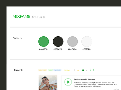 Website Style Guide colours docs style guide typography website