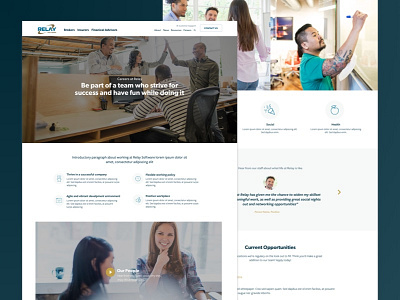 Relay Careers blue careers corporate icons jobs relay software