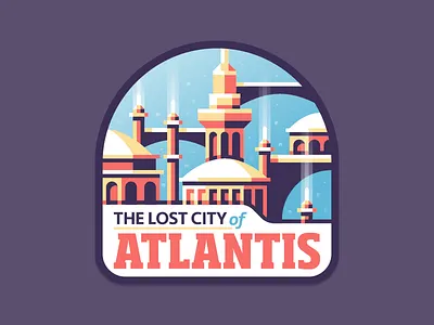 The Lost City of Atlantis atlantis building city colorful cute dangerdom dominic flask fun illustration scifi sea stickers