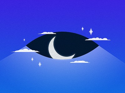 Sleepy Time eye illustration moon night photoshop sleep
