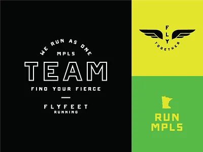 Fly Feet Running Gear branding fly feet gear minneapolis run running typography