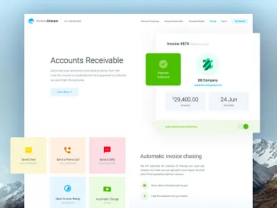 Invoice Sherpa - Accounts Receivable balkan brothers clean design finance invoice ui user experience ux uxdesign web design website