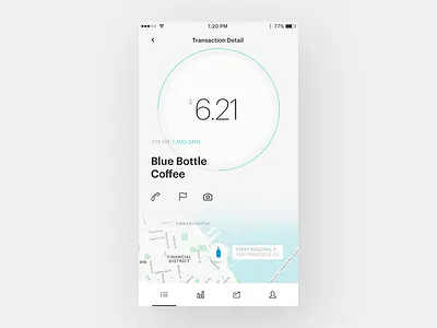 zero — transaction detail app bank banking credit card design financial fintech minimal transaction typography ui zero
