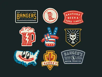 Banger's Patches apparel branding graphics identity illustration patches typography
