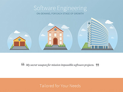 Three types of buildings for design contest buildings startup web illustration