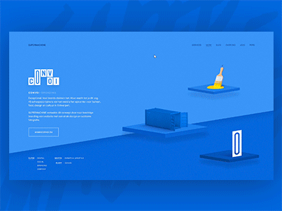 SUPERMACHINE Agency Website agency animation blue gif homepage minimal perspective portfolio supermachine website