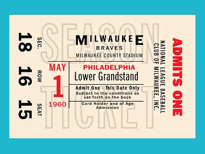 Franklin Gothic Ticket! baseball tickets typography
