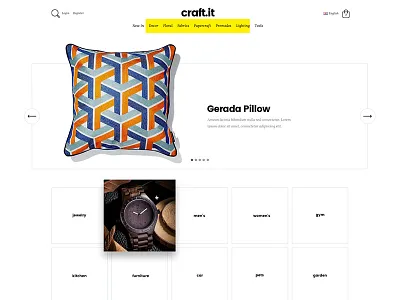 craft bold clean craft diy ecommerce flat shop store supplies ui white