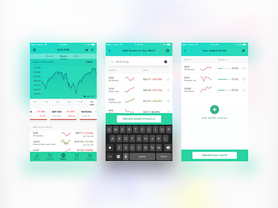 Finance Mobile App finance graph green ios mobile app money treding
