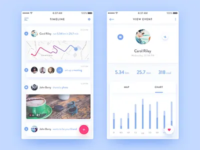 Timeline Activity activity android app application chart ios material timeline ui user ux
