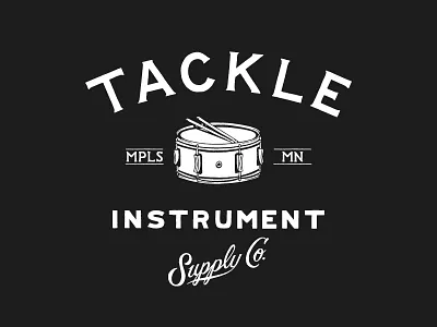 Tackle Instrument Supply Co. drawing drums graphic design hand lettering illustration percussion tackle instrument supply co type